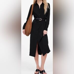 Madewell Classic Black Midi Dress